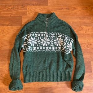 LA Hearts Quarter Zip Sweater